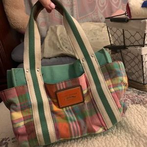 VINTAGE Y2K TOMMY HILFIGER PLAID TOTE HANDBAG